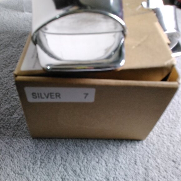 ✨ Carlkarida Silver Metallic Block Heel Mules Size 7 - Picture 9 of 9